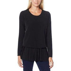 DG2 by Diane Gilman Pleated Underlayer Easy Top, XL Black 771-480